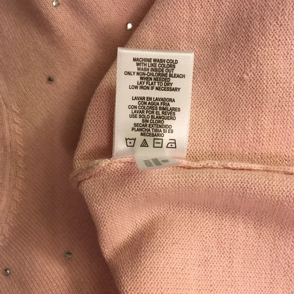 DKNY NWT Crystal Bling V-neck Sweater - Picture 6 of 6